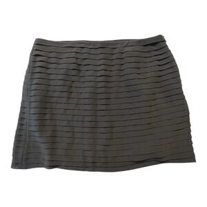 Banana Republic Gray Tiered Ribbon Mini Skirt Size 10